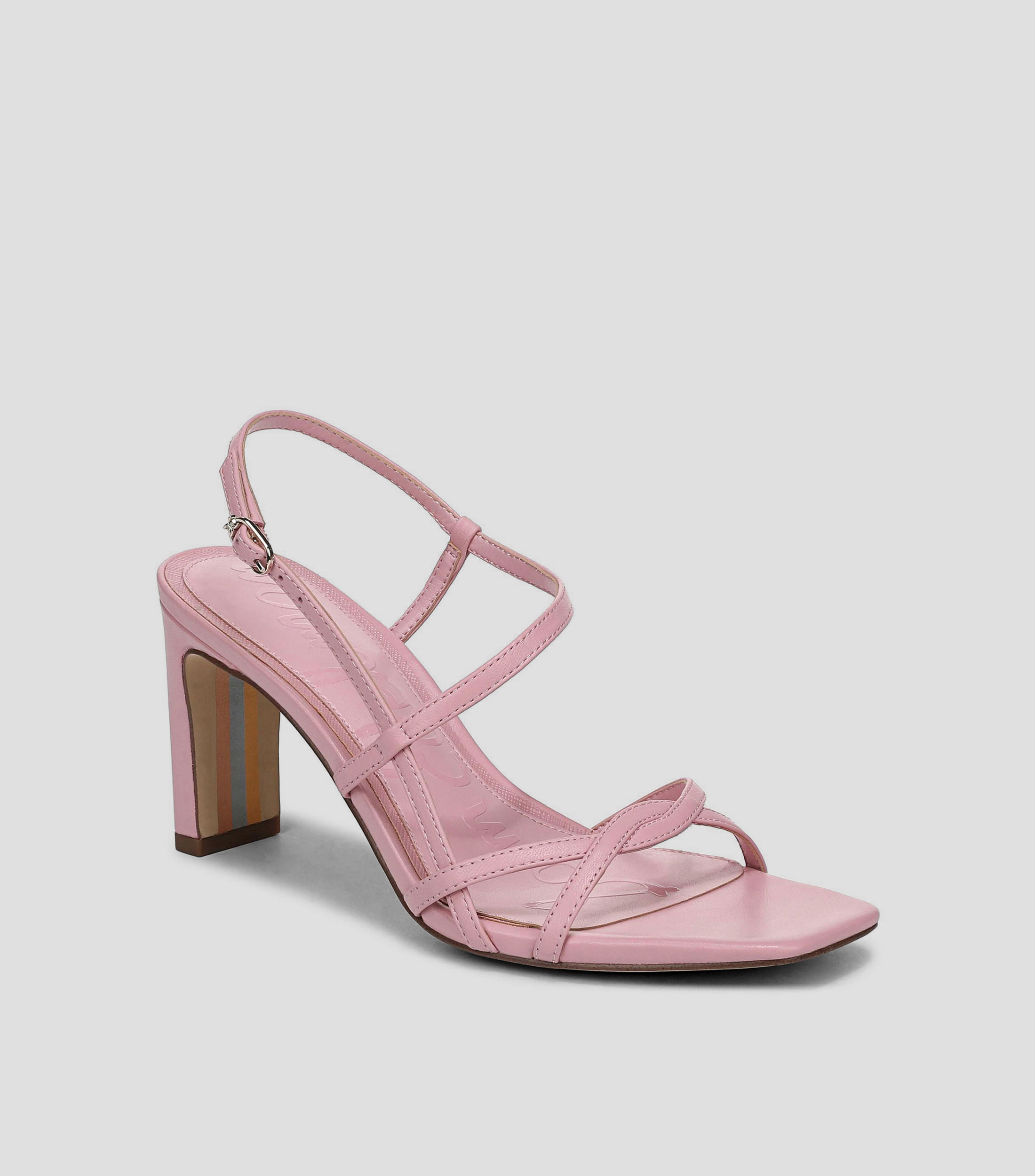Sandalias con tacón medio cuadrado Mujer